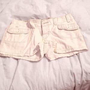White jean shorts